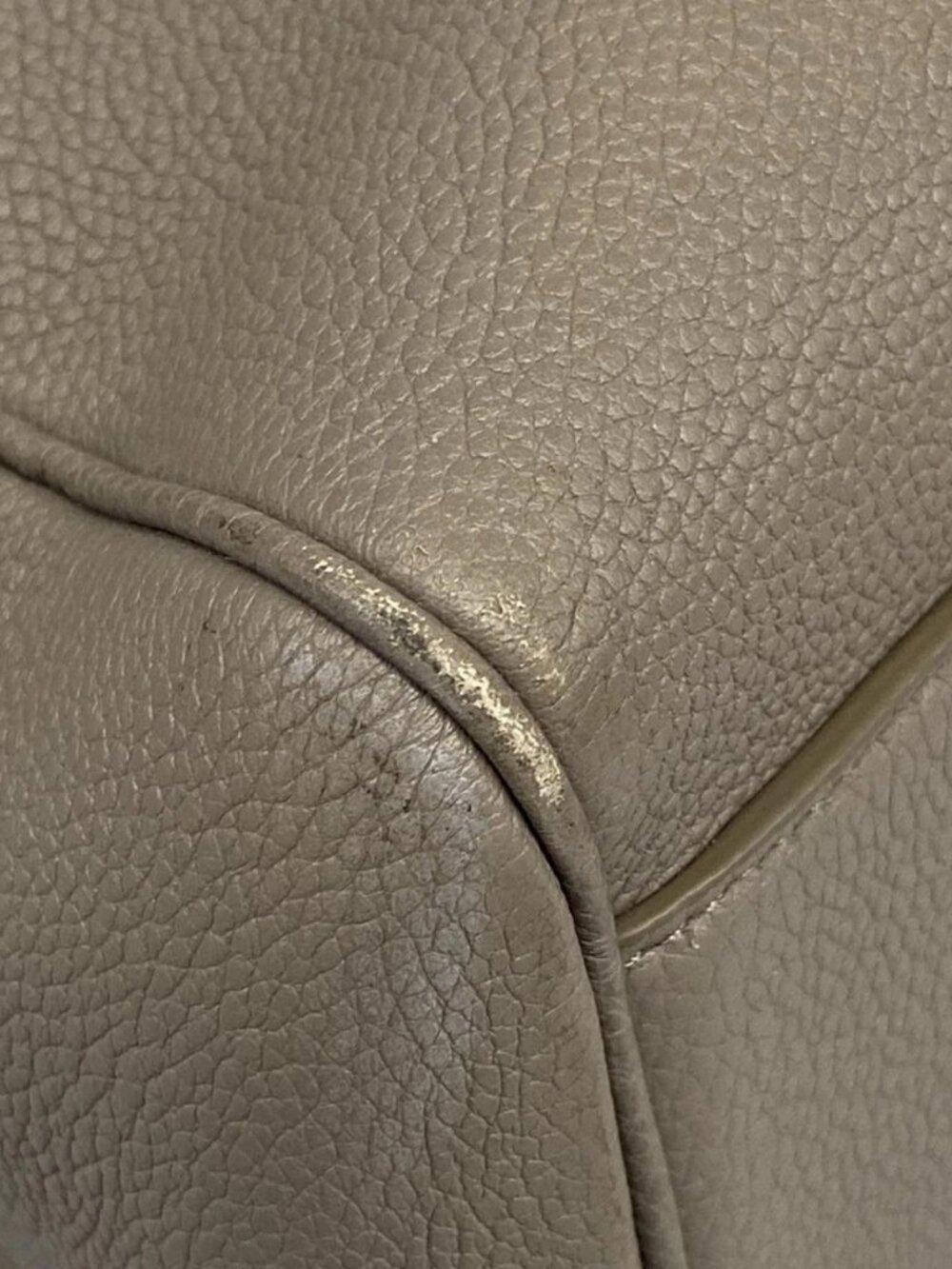 CELINE Large 16 Soft Bag Gray Beige Supple Grained Calfskin Shoulder Bag - Picture 6 of 15